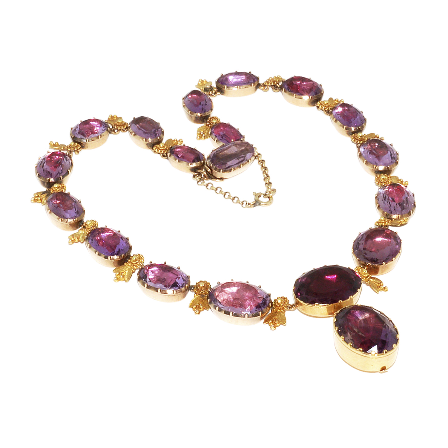 Foilbacked Amethyst Rivière Necklace Fred Leighton