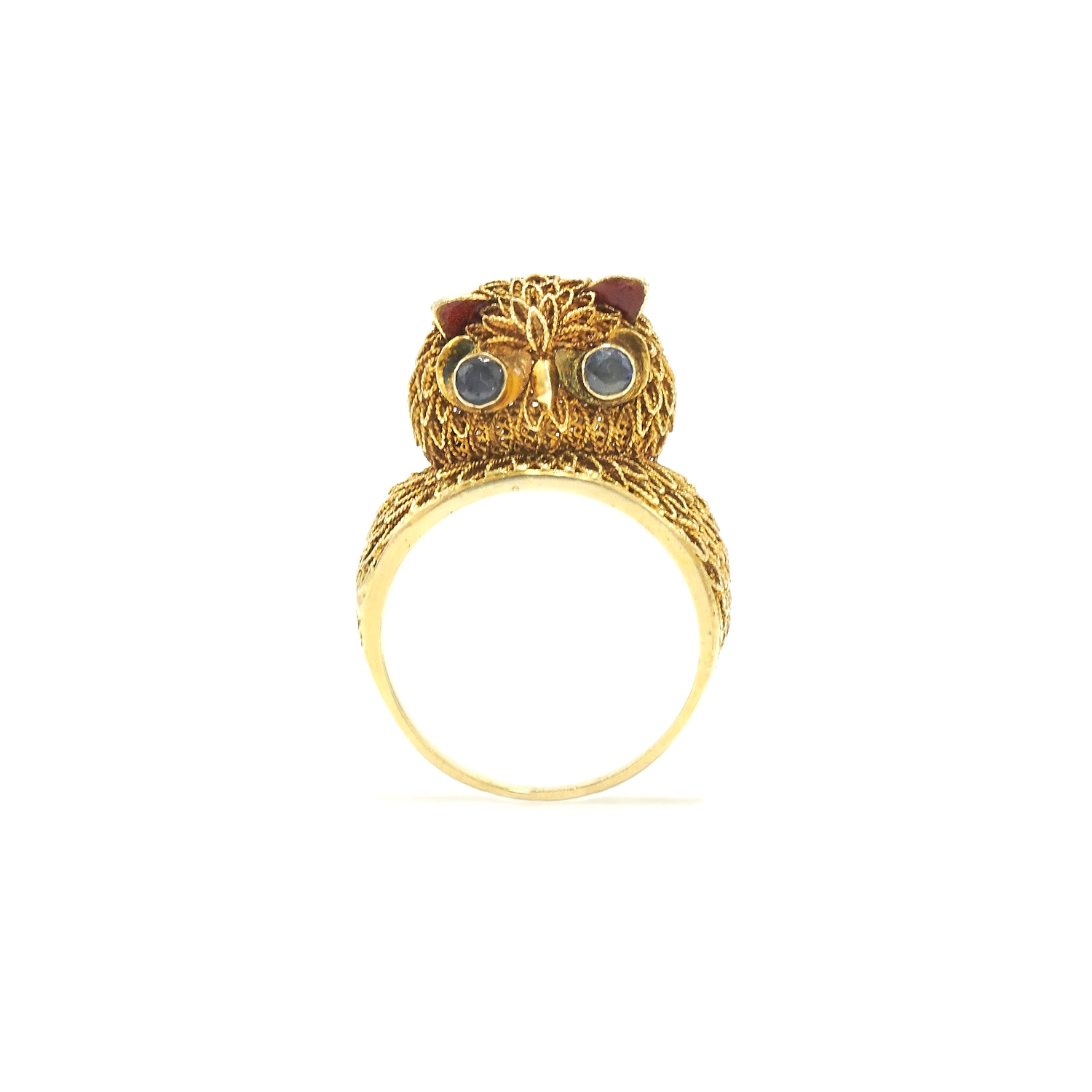 gold owl ring