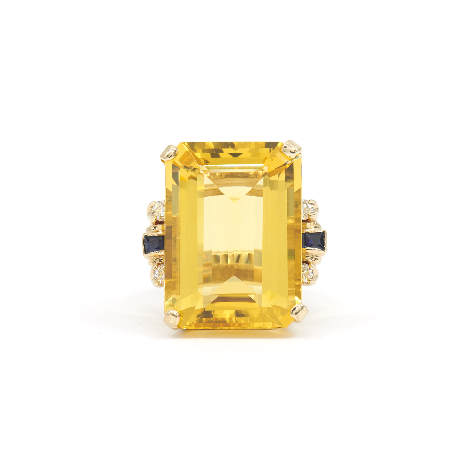 vintage citrine cocktail ring